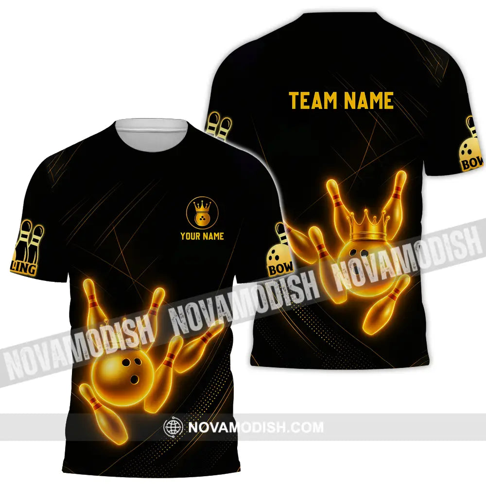 Unisex Shirt - Custom Golden Bowling Shirt T-Shirt / S T-shirt