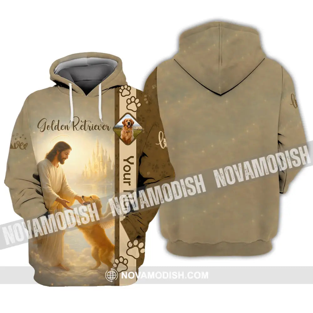 Unisex Shirt - Custom Golden Retriever And God Shirt Hoodie / S T-shirt