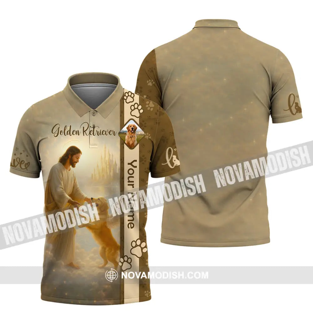 Unisex Shirt - Custom Golden Retriever And God Shirt Polo Shirt / S T-shirt