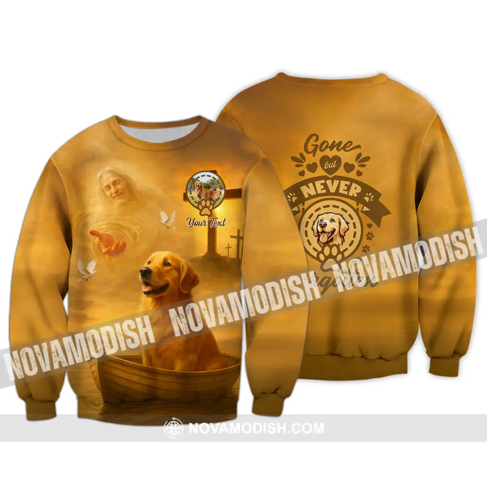 Unisex Shirt - Custom Golden Retriever Gone But Never Forgotten Shirt Long Sleeve / S T-shirt