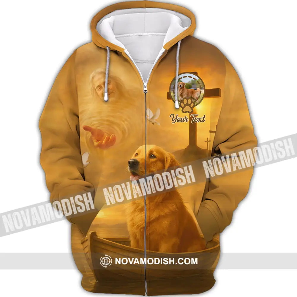 Unisex Shirt - Custom Golden Retriever Gone But Never Forgotten Shirt Zipper Hoodie / S T-shirt