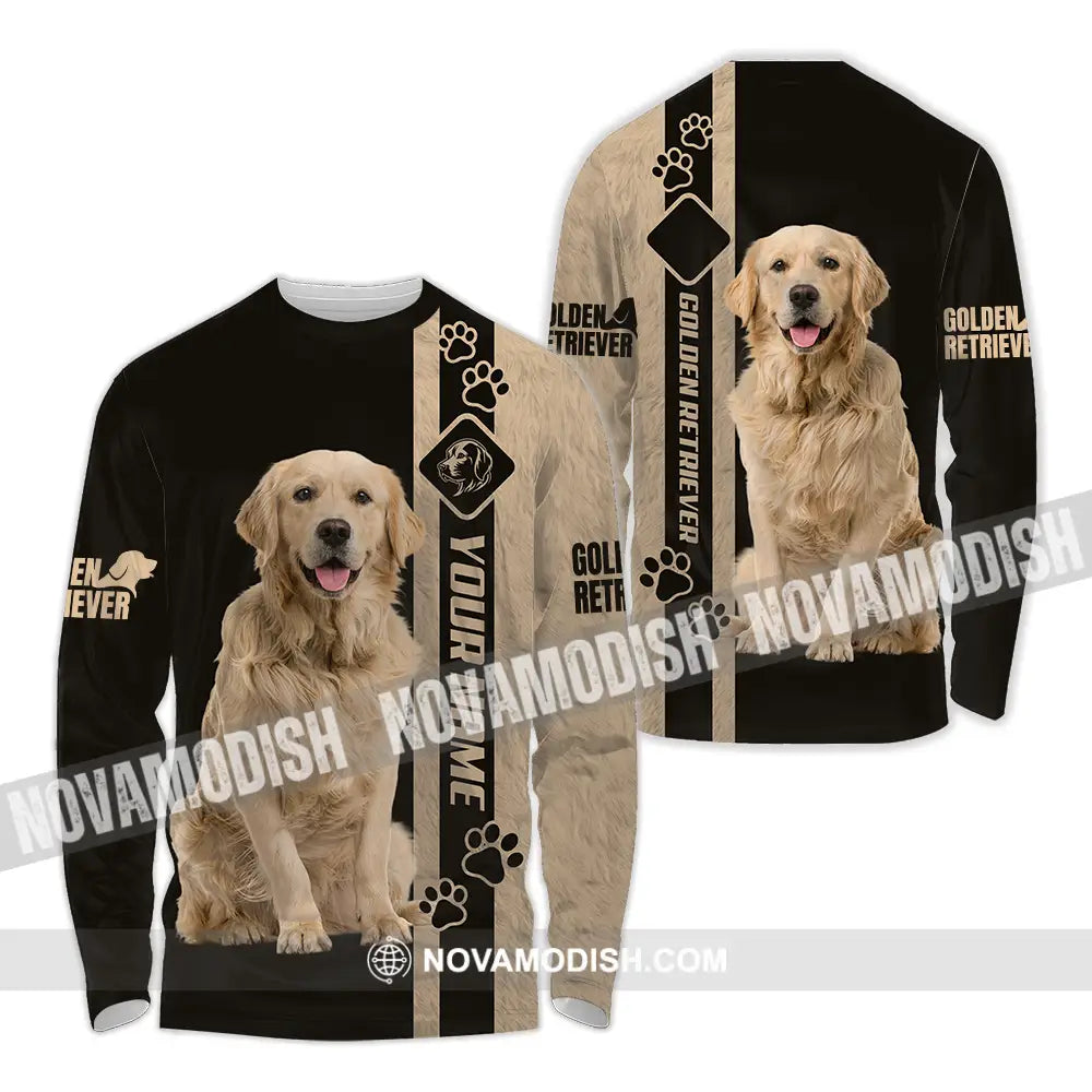 Unisex Shirt - Custom Golden Retriever Shirt Long Sleeve Shirt / S T-shirt