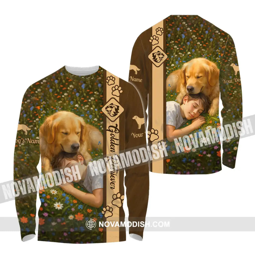 Unisex Shirt - Custom Golden Retriever Shirt Long Sleeve Shirt / S T-shirt