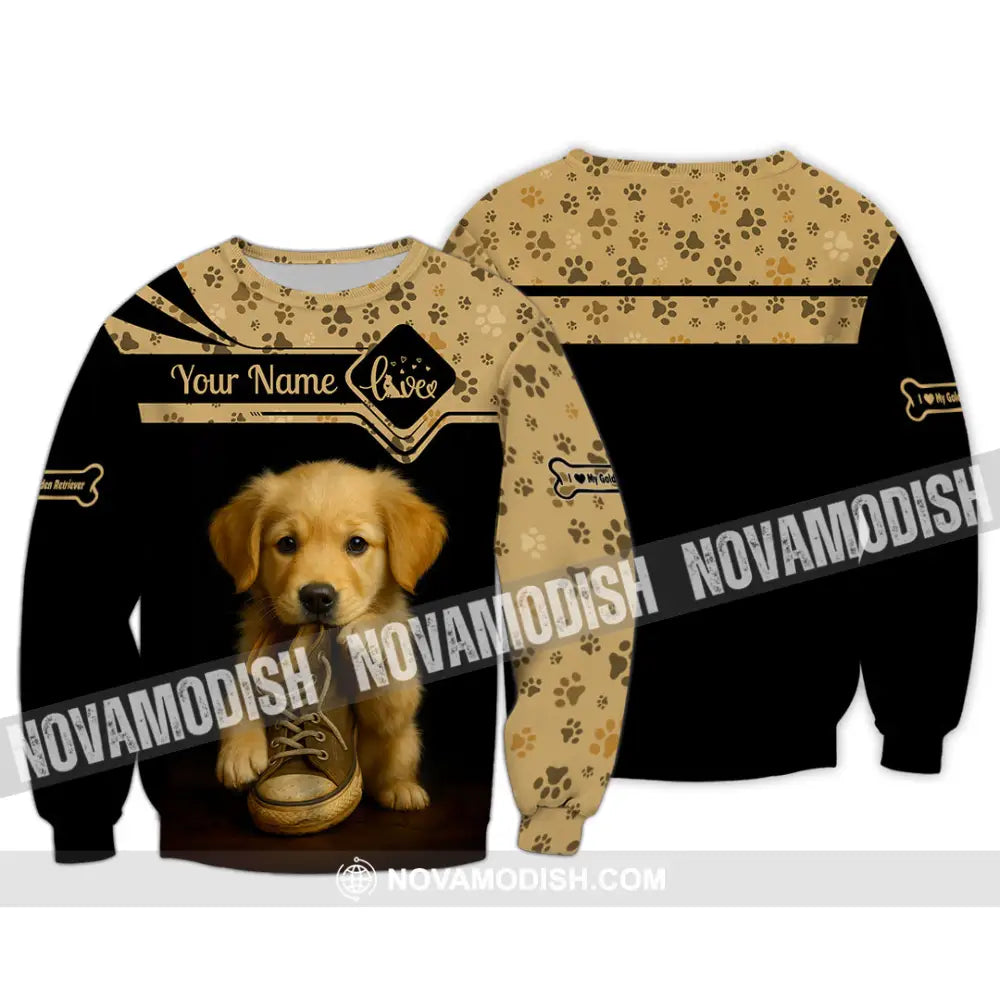 Unisex Shirt - Custom Golden Retriever Shirt Long Sleeve / S T-shirt