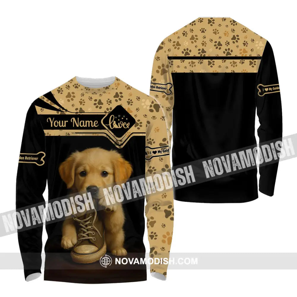 Unisex Shirt - Custom Golden Retriever Shirt Long Sleeve Shirt / S T-shirt