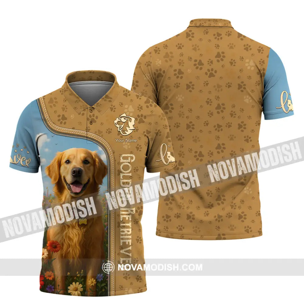 Unisex Shirt - Custom Golden Retriever Shirt Polo Shirt / S T-shirt