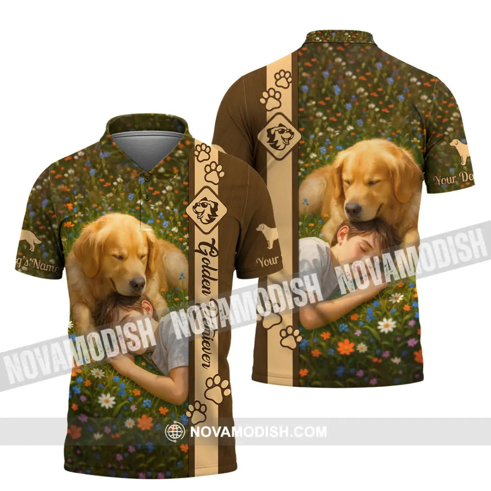 Unisex Shirt - Custom Golden Retriever Shirt Polo Shirt / S T-shirt