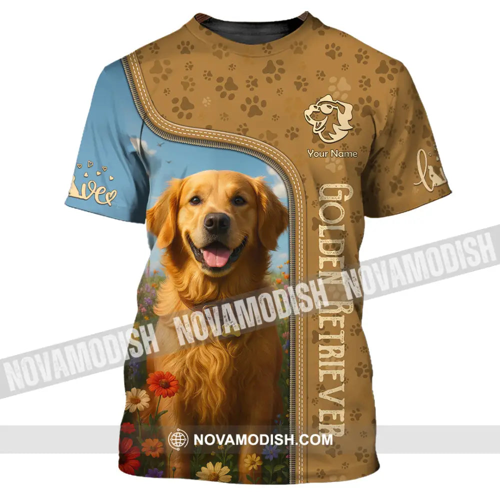 Unisex Shirt - Custom Golden Retriever Shirt T-Shirt / S T-shirt