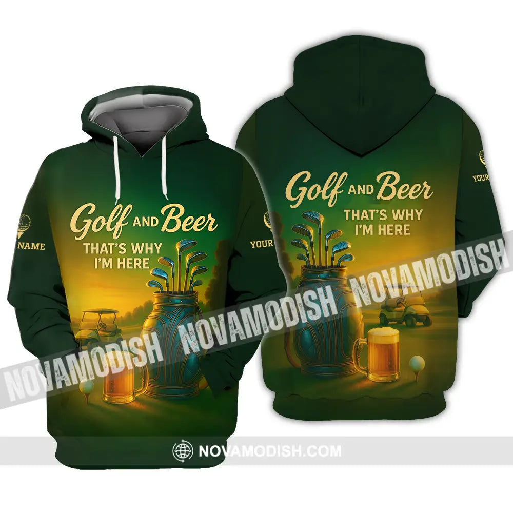 Unisex Shirt - Custom Golf And Beer Shirt Hoodie / S T-shirt