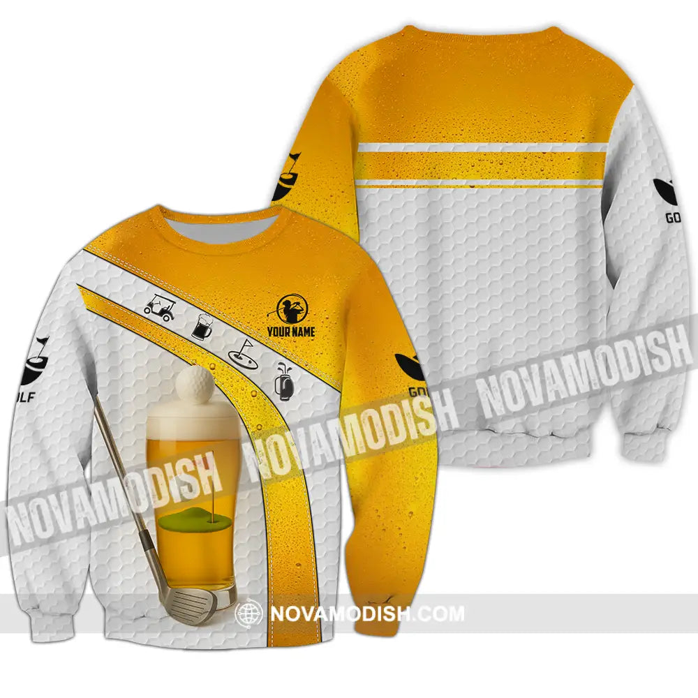 Unisex Shirt - Custom Golf And Beer Shirt Long Sleeve / S T-shirt