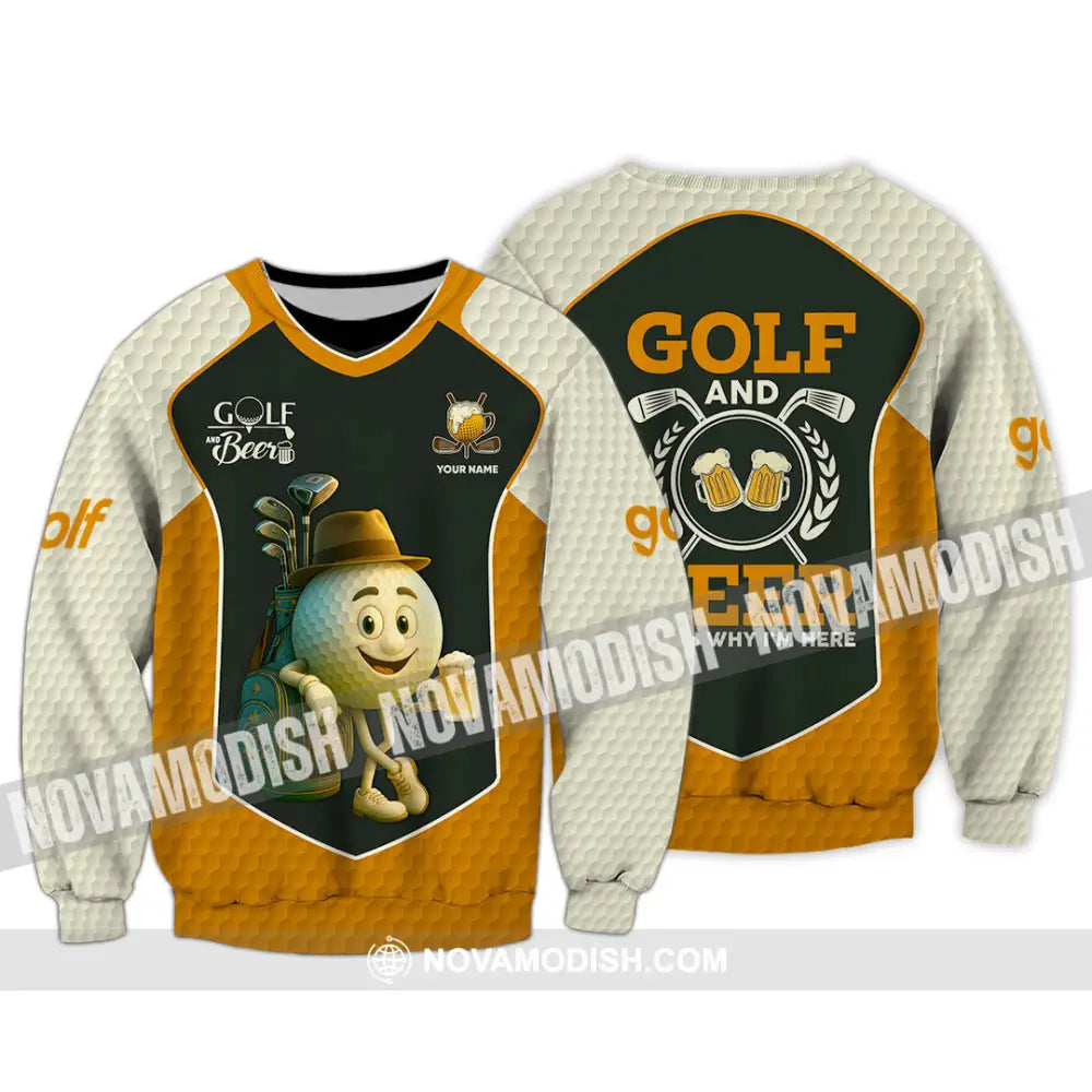 Unisex Shirt - Custom Golf And Beer That Is Why I am Here Shirt Long Sleeve / S T-shirt