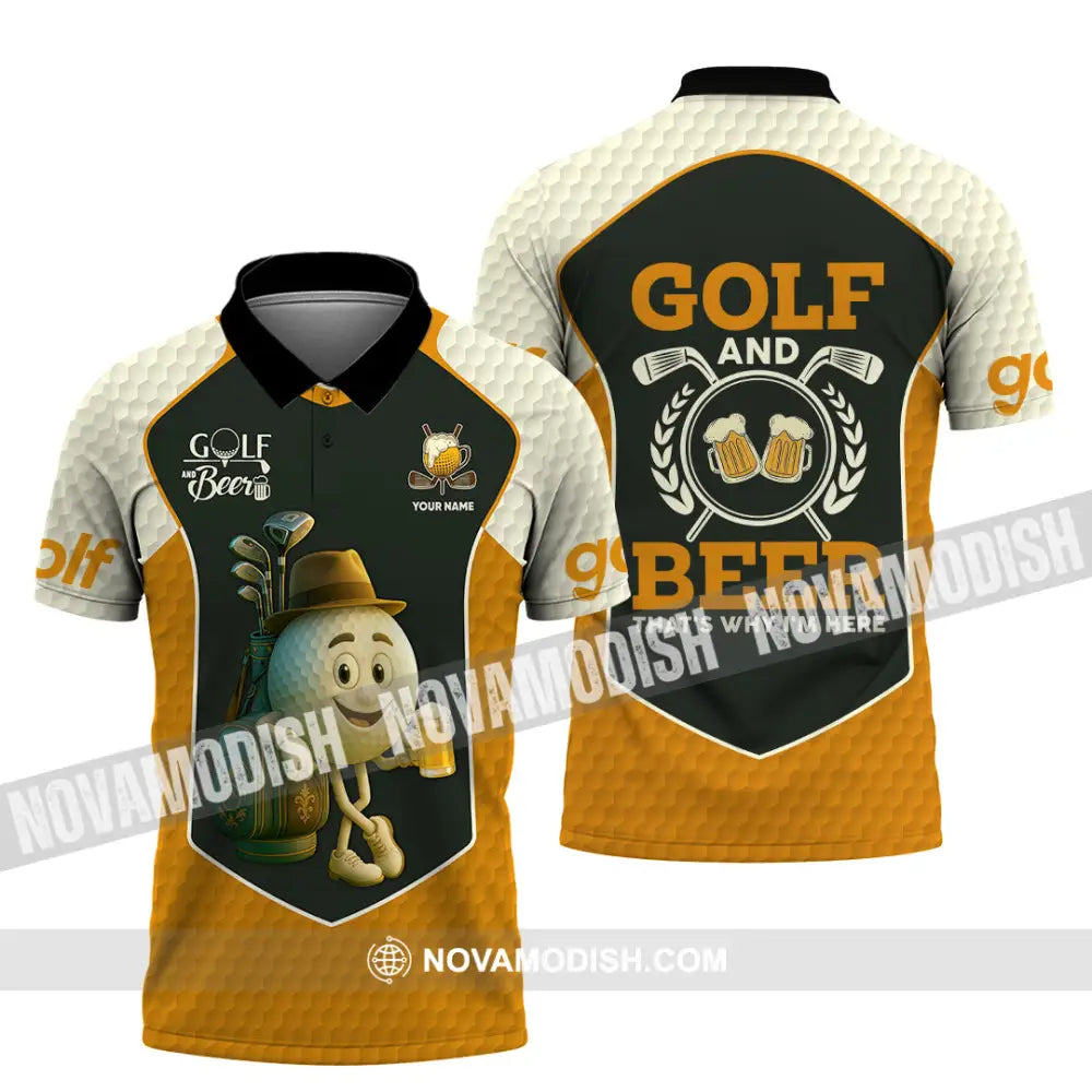 Unisex Shirt - Custom Golf And Beer That Is Why I am Here Shirt Polo Shirt / S T-shirt
