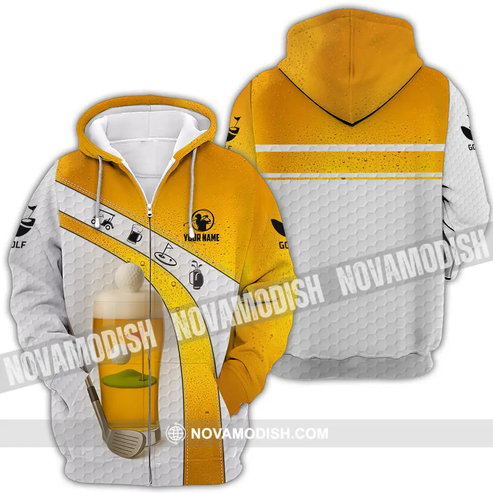 Unisex Shirt - Custom Golf And Beer Shirt Zipper Hoodie / S T-shirt