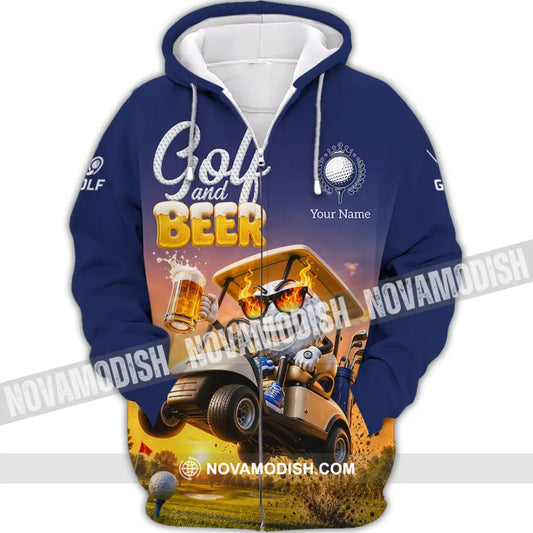 Unisex Shirt - Custom Golf And Free Shirt - Zipper Hoodie / S - T-shirt