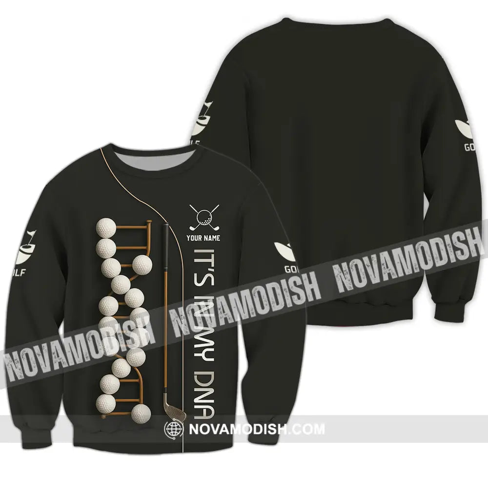 Unisex Shirt - Custom Golf In My DNA Shirt Long Sleeve / S T-shirt