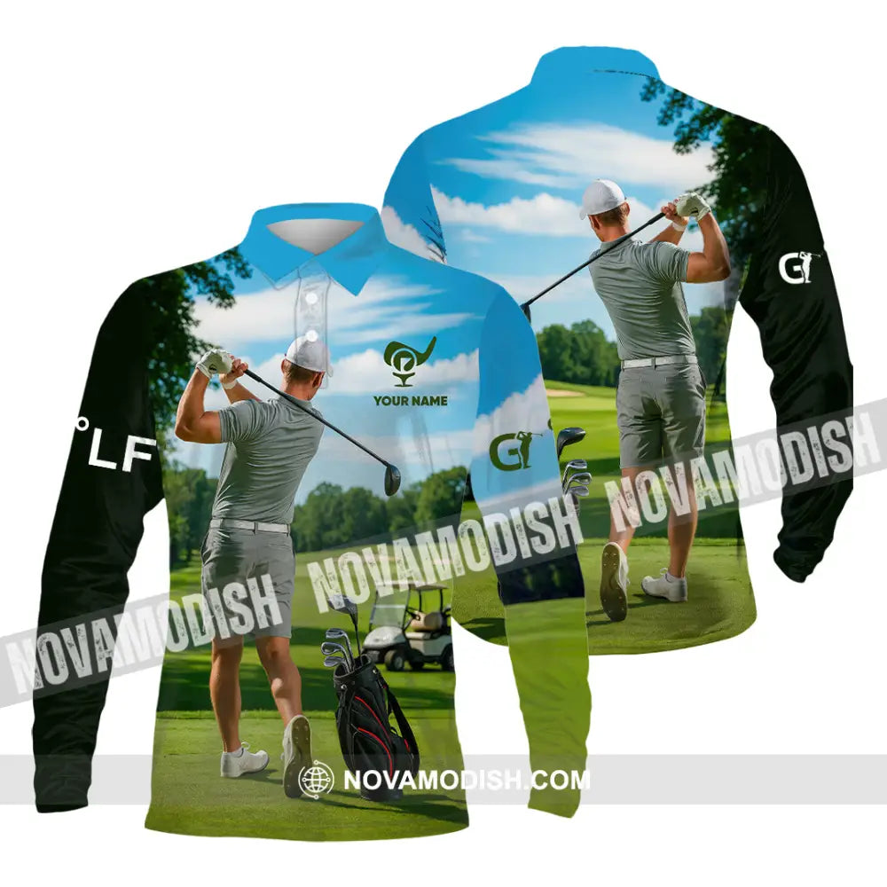 Unisex Shirt - Custom Golf Man Shirt Long Sleeve Polo / S T-shirt
