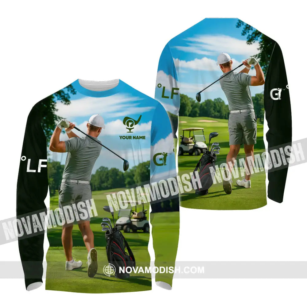 Unisex Shirt - Custom Golf Man Shirt Long Sleeve Shirt / S T-shirt