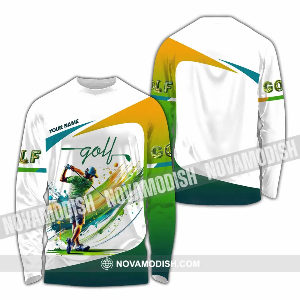 Unisex Shirt - Custom Golf Player Shirt Long Sleeve Shirt / S T-shirt