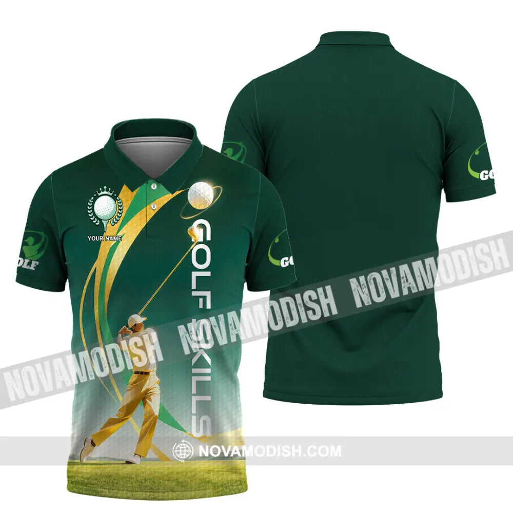 Unisex Shirt - Custom Golf Skills 3D Shirt Polo Shirt / S T-shirt
