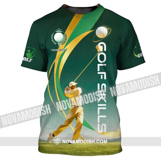 Unisex Shirt - Custom Golf Skills 3D Shirt T-Shirt / S T-shirt