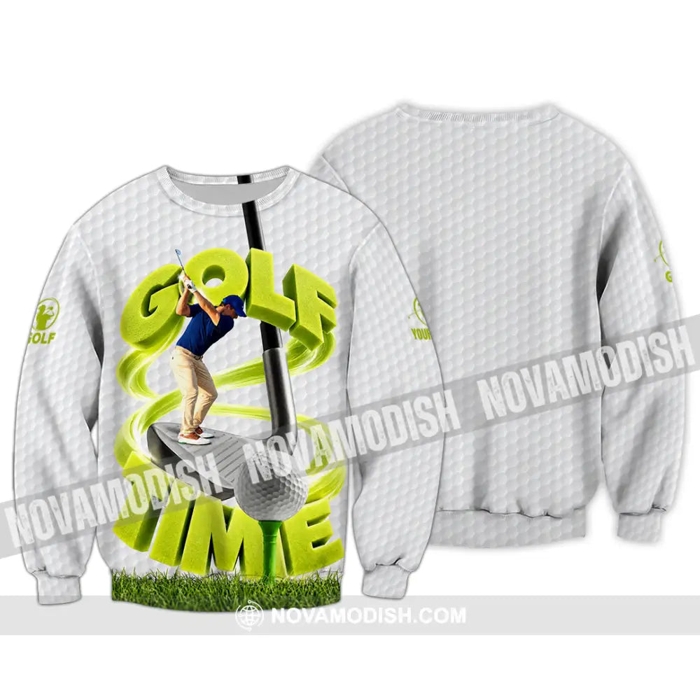 Unisex Shirt - Custom Golf Time Shirt - Long Sleeve / S - T-shirt