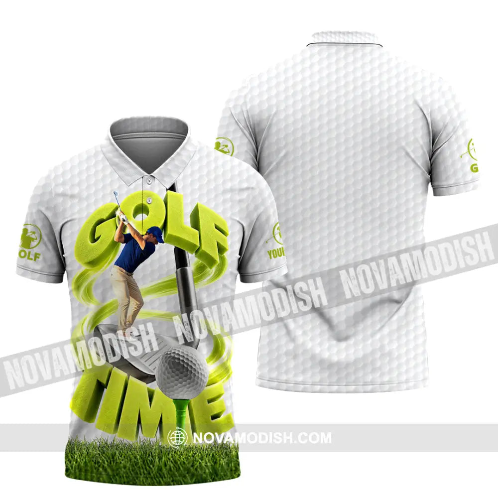 Unisex Shirt - Custom Golf Time Shirt - Polo Shirt / S - T-shirt
