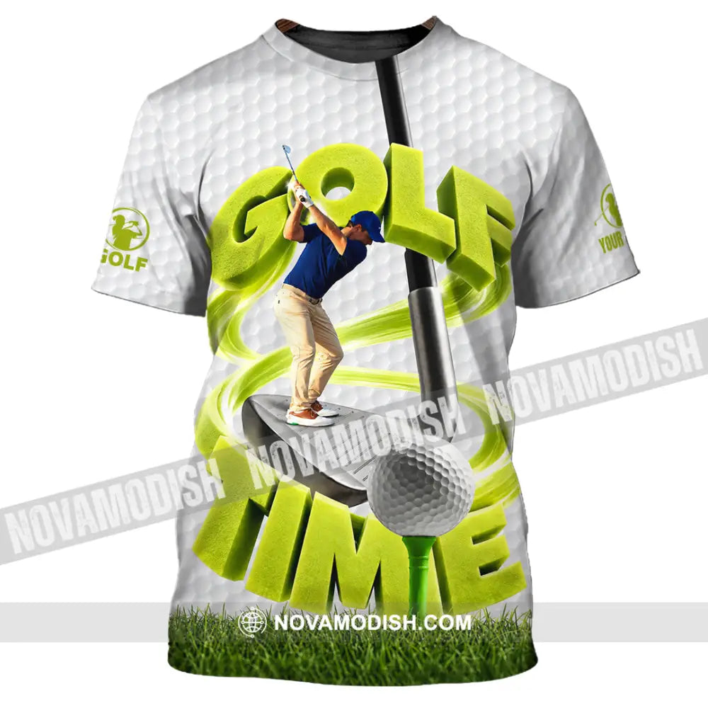 Unisex Shirt - Custom Golf Time Shirt - T-Shirt / S - T-shirt