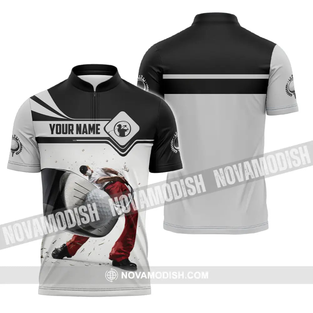 Unisex Shirt - Custom Golf Shirt - Zipper Polo Shirt / S - T-shirt
