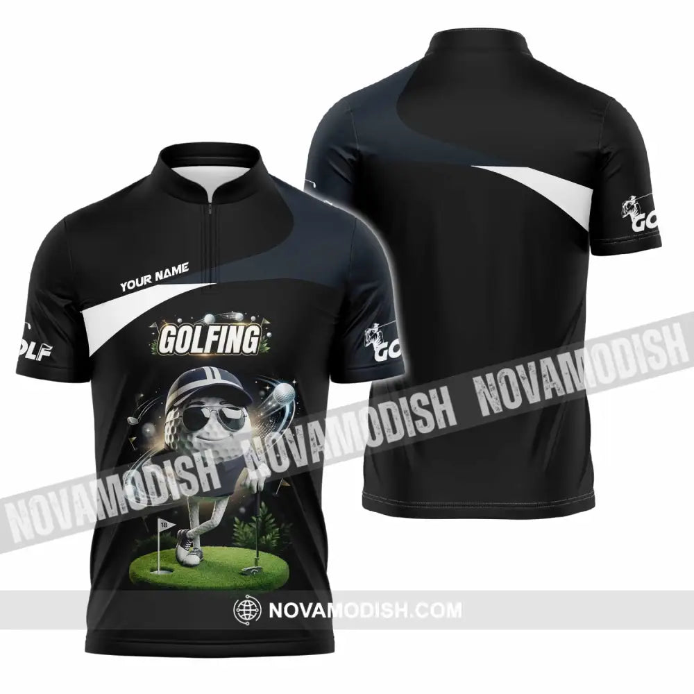Unisex Shirt - Custom Golfing Shirt - Zipper Polo Shirt / S - T-shirt