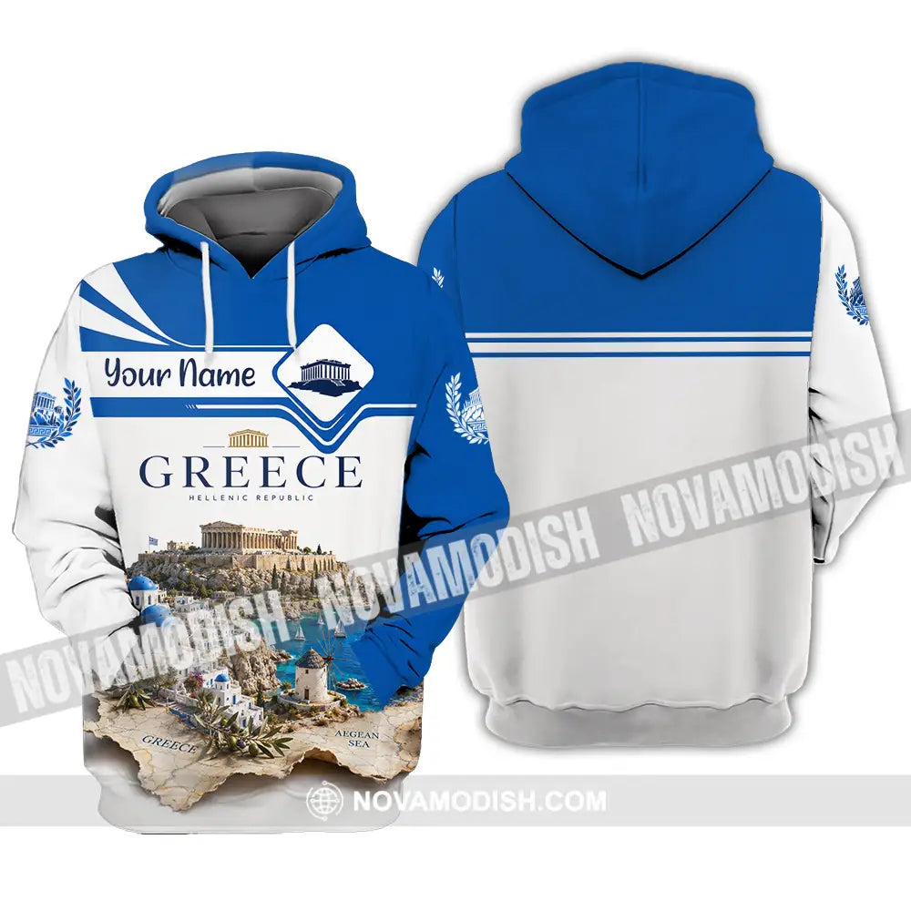 Unisex Shirt - Custom Greece Shirt - Hoodie / S - T-shirt