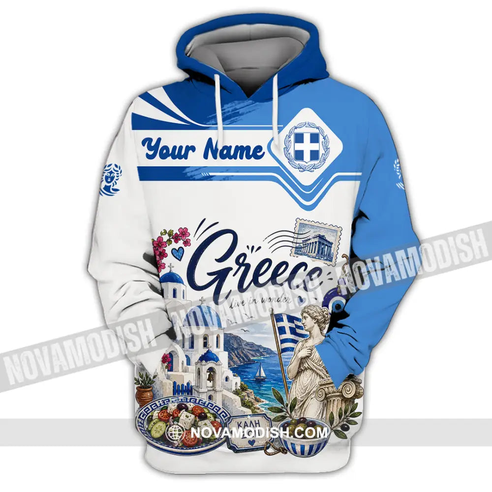 Unisex Shirt - Custom Greece Shirt - Hoodie / S - T-shirt