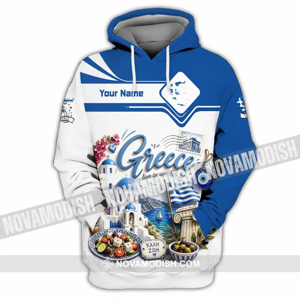Unisex Shirt - Custom Greece Shirt - Hoodie / S - T-shirt