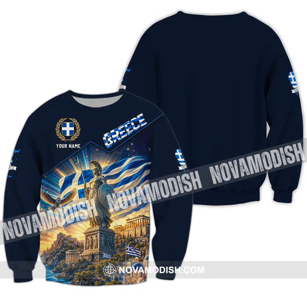 Unisex Shirt - Custom Greece Shirt - Long Sleeve / S - T-shirt