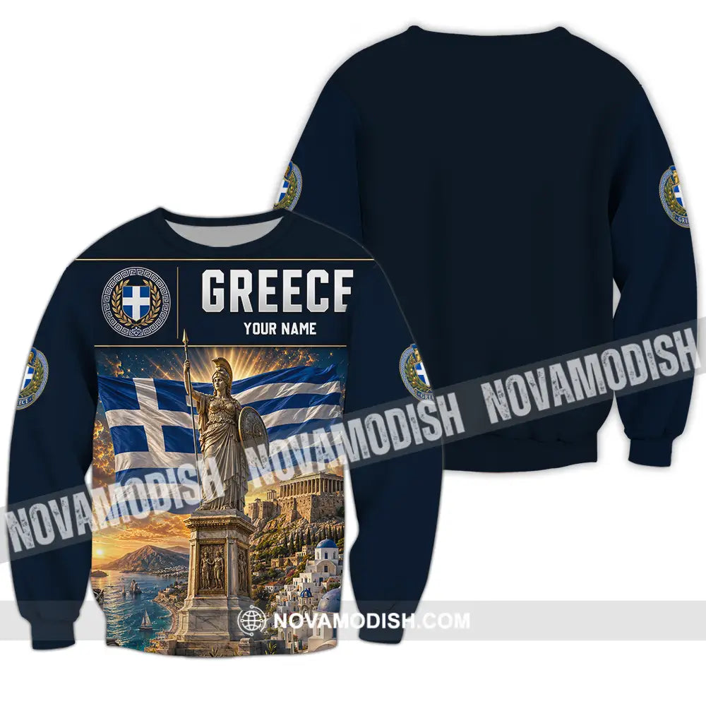 Unisex Shirt - Custom Greece Shirt - Long Sleeve / S - T-shirt