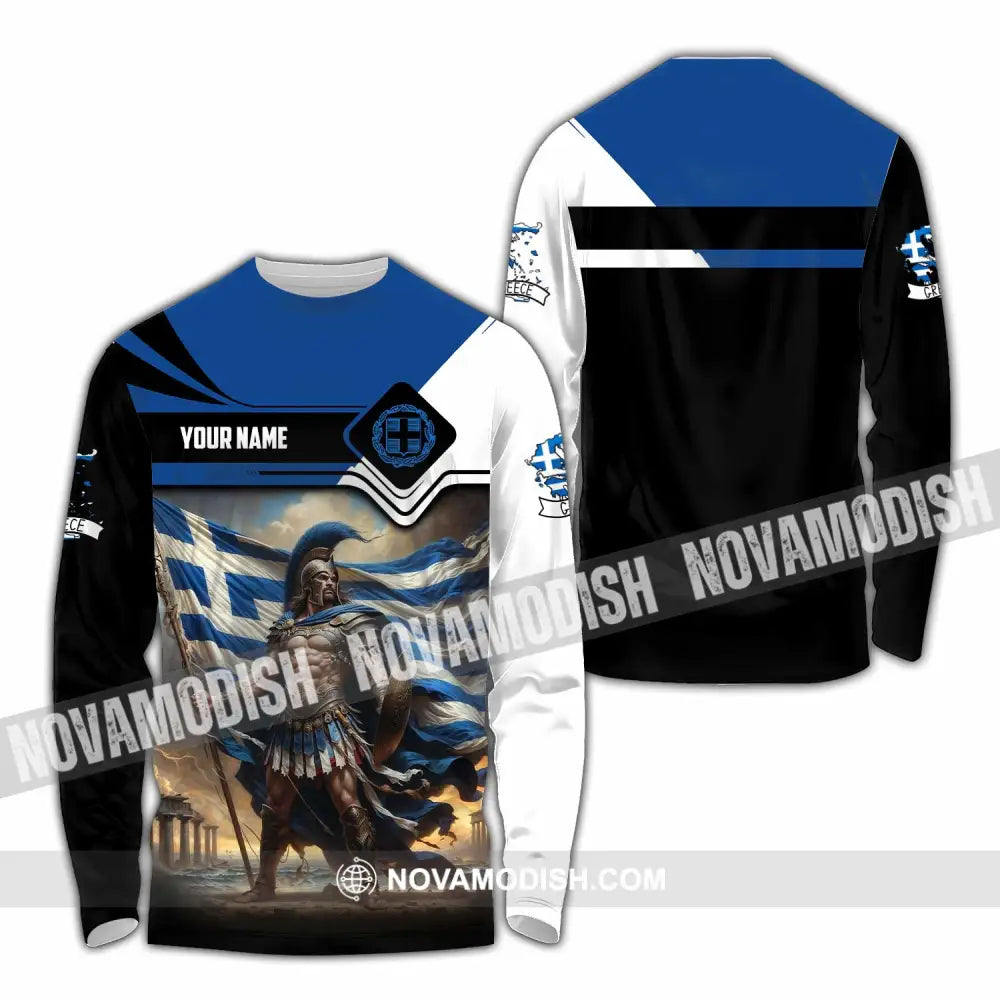 Unisex Shirt - Custom Greece Shirt Long Sleeve Shirt / S T-shirt