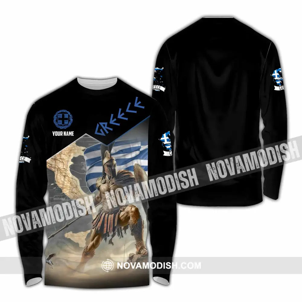 Unisex Shirt - Custom Greece Shirt Long Sleeve Shirt / S T-shirt