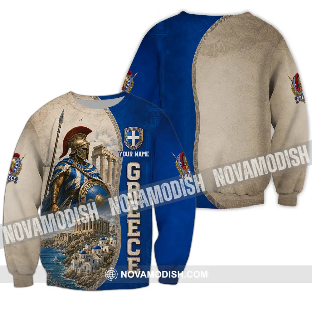 Unisex Shirt - Custom Greece Shirt - Long Sleeve / S - T-shirt