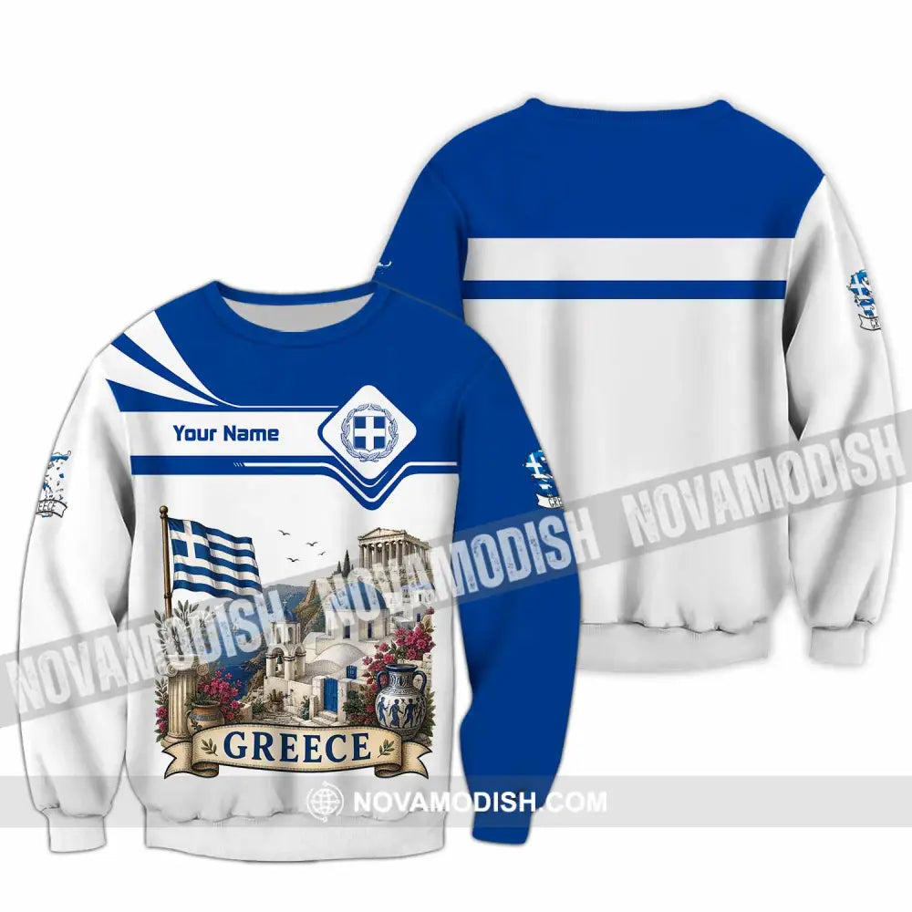 Unisex Shirt - Custom Greece Shirt - Long Sleeve / S - T-shirt