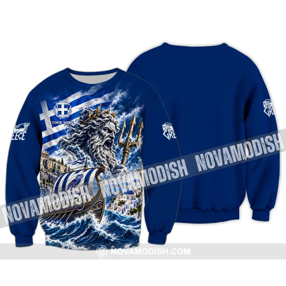 Unisex Shirt - Custom Greece Shirt - Long Sleeve / S - T-shirt