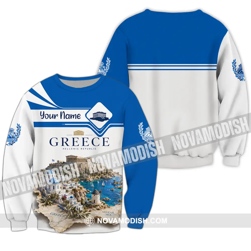 Unisex Shirt - Custom Greece Shirt - Long Sleeve / S - T-shirt