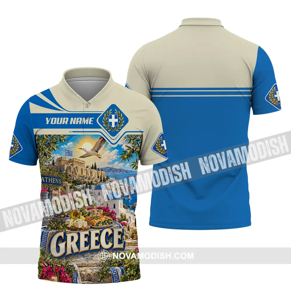 Unisex Shirt - Custom Greece Shirt - Polo Shirt / S - T-shirt
