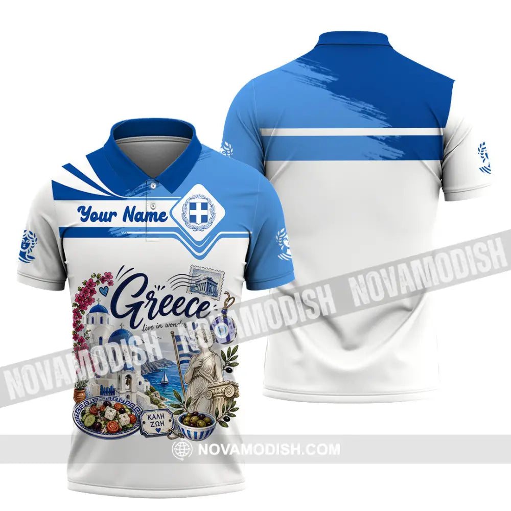 Unisex Shirt - Custom Greece Shirt - Polo Shirt / S - T-shirt