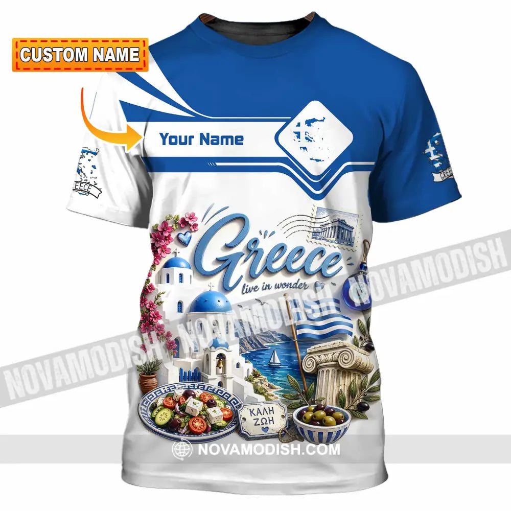 Unisex Shirt - Custom Greece Shirt - T-shirt