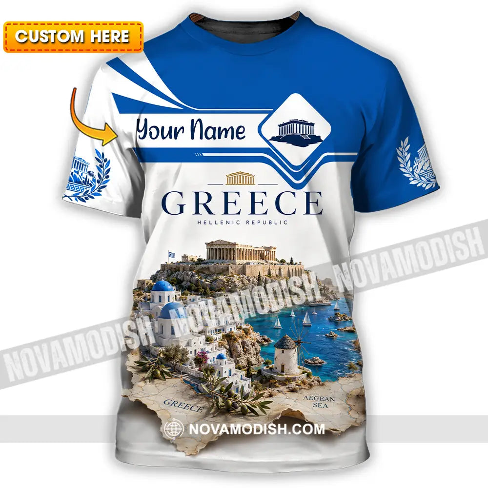 Unisex Shirt - Custom Greece Shirt - T-shirt