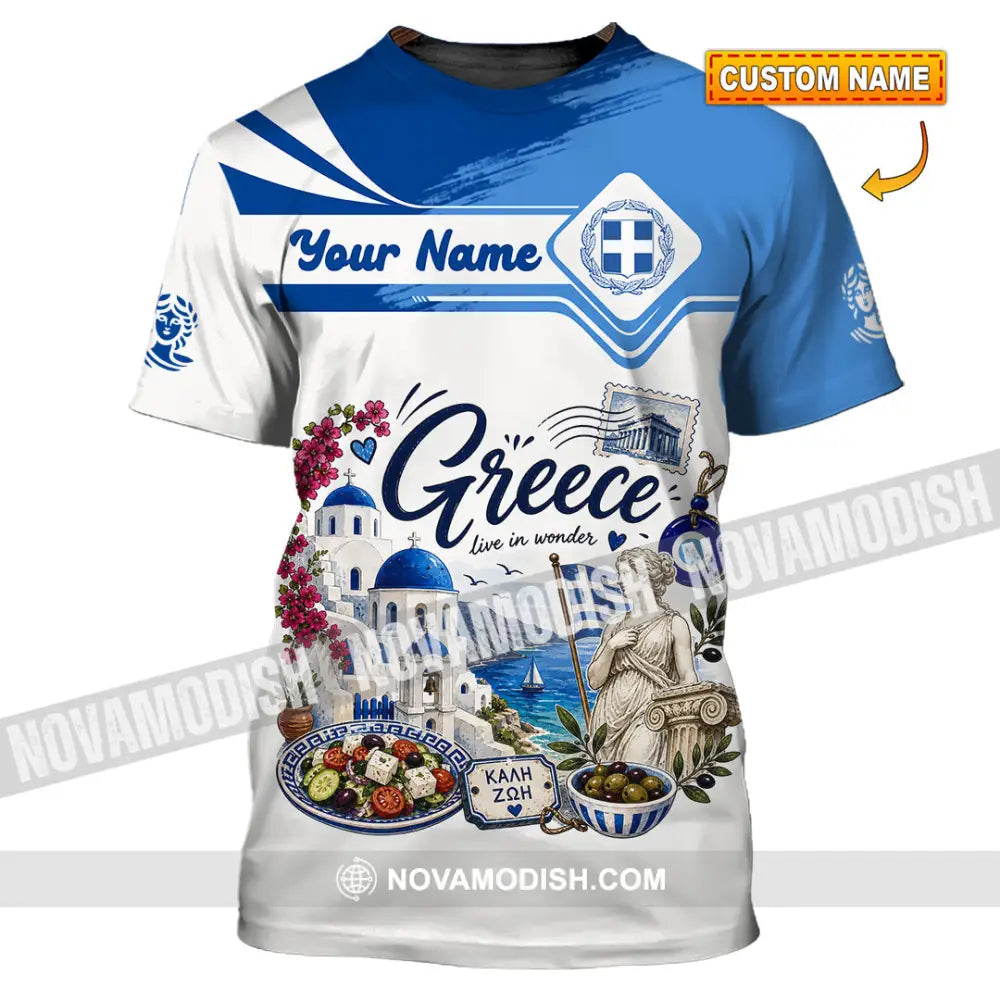 Unisex Shirt - Custom Greece Shirt - T-shirt