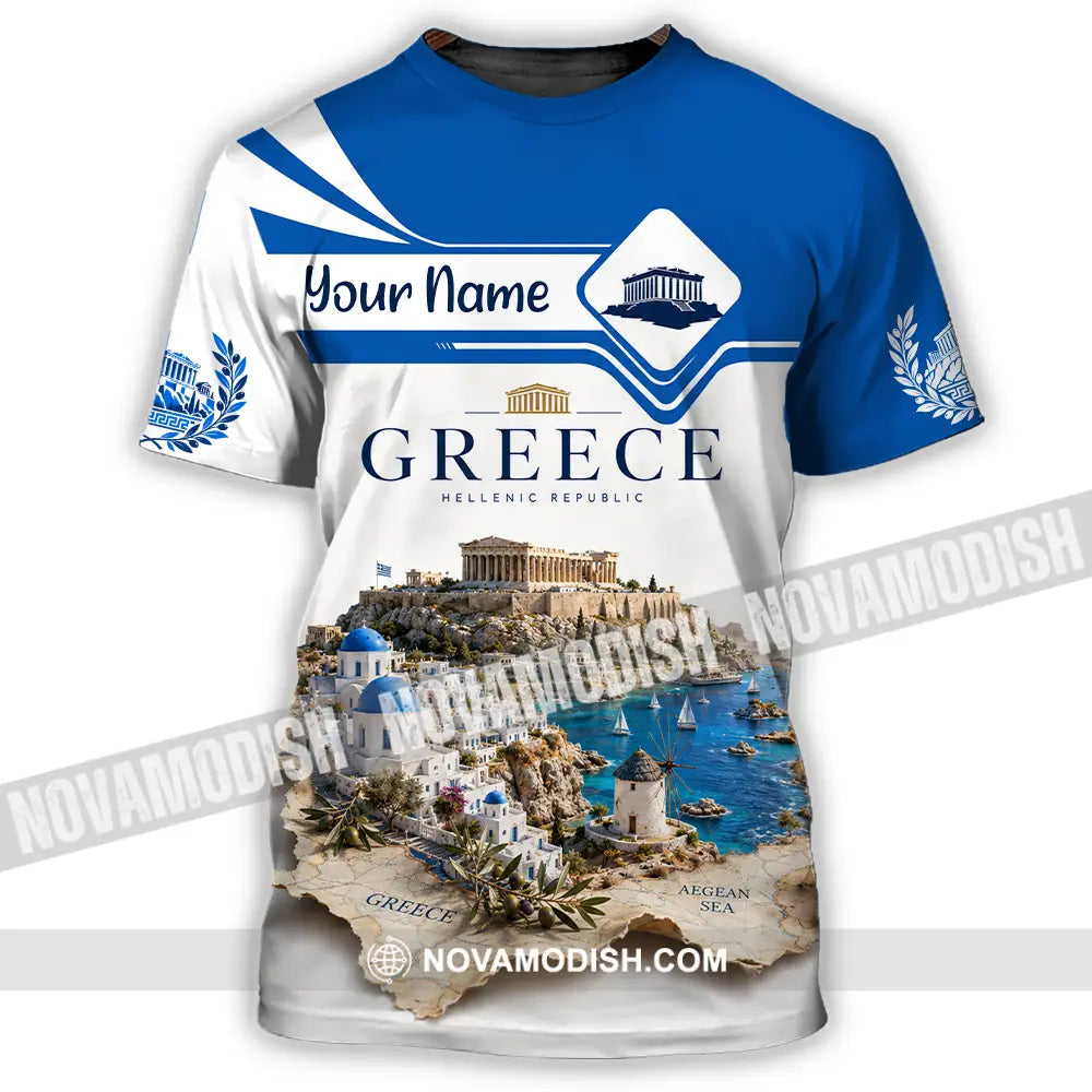 Unisex Shirt - Custom Greece Shirt - T-Shirt / S - T-shirt