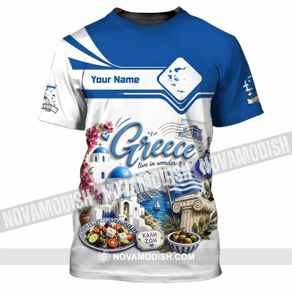 Unisex Shirt - Custom Greece Shirt - T-Shirt / S - T-shirt