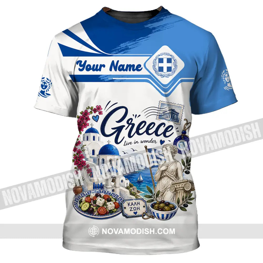 Unisex Shirt - Custom Greece Shirt - T-Shirt / S - T-shirt