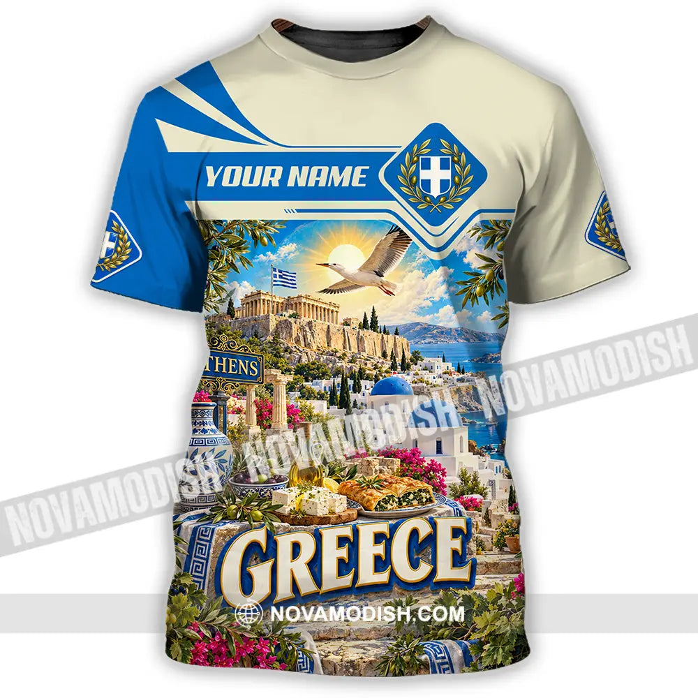 Unisex Shirt - Custom Greece Shirt - T-Shirt / S - T-shirt