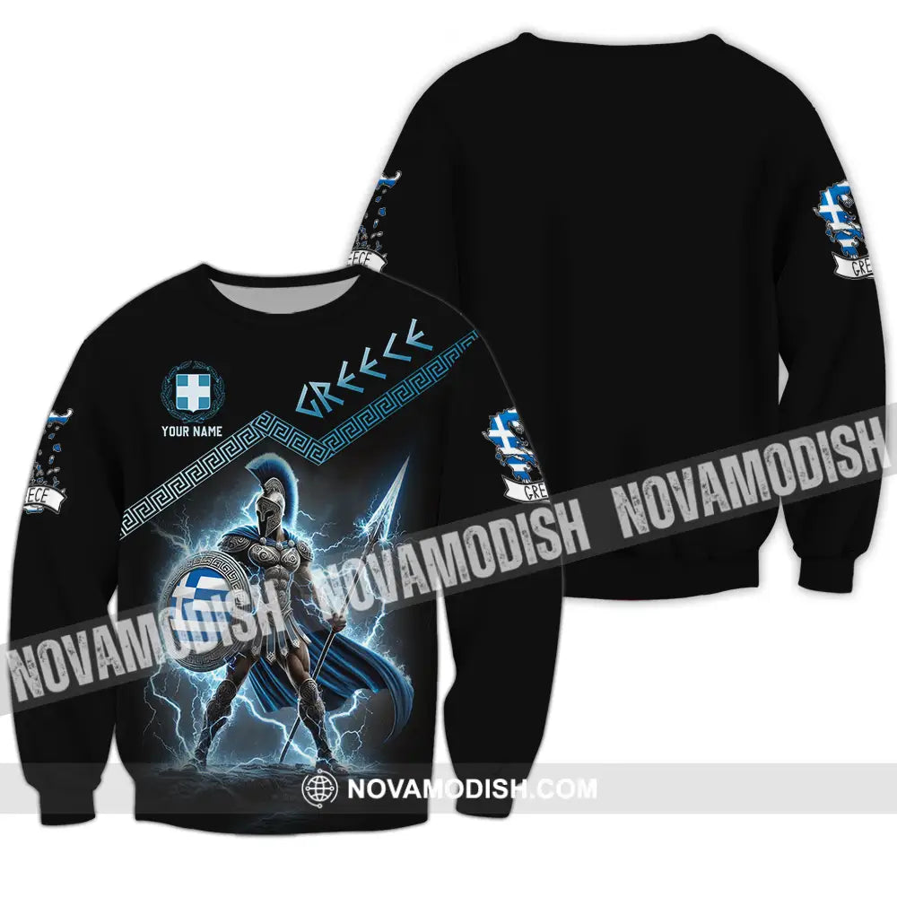 Unisex Shirt - Custom Greece Warrior Shirt Long Sleeve / S T-shirt